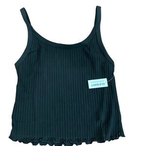 🖤 NWT Old Navy Ribbed Cropped Black Tank Top